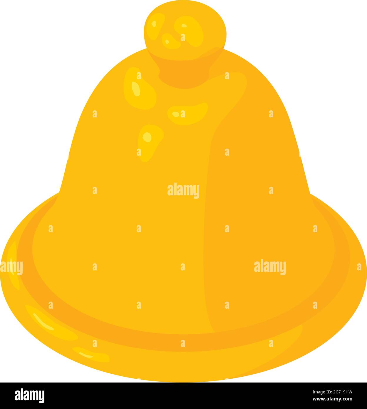 Bell icon isometric vector. Golden bell icon. Notification symbol ...