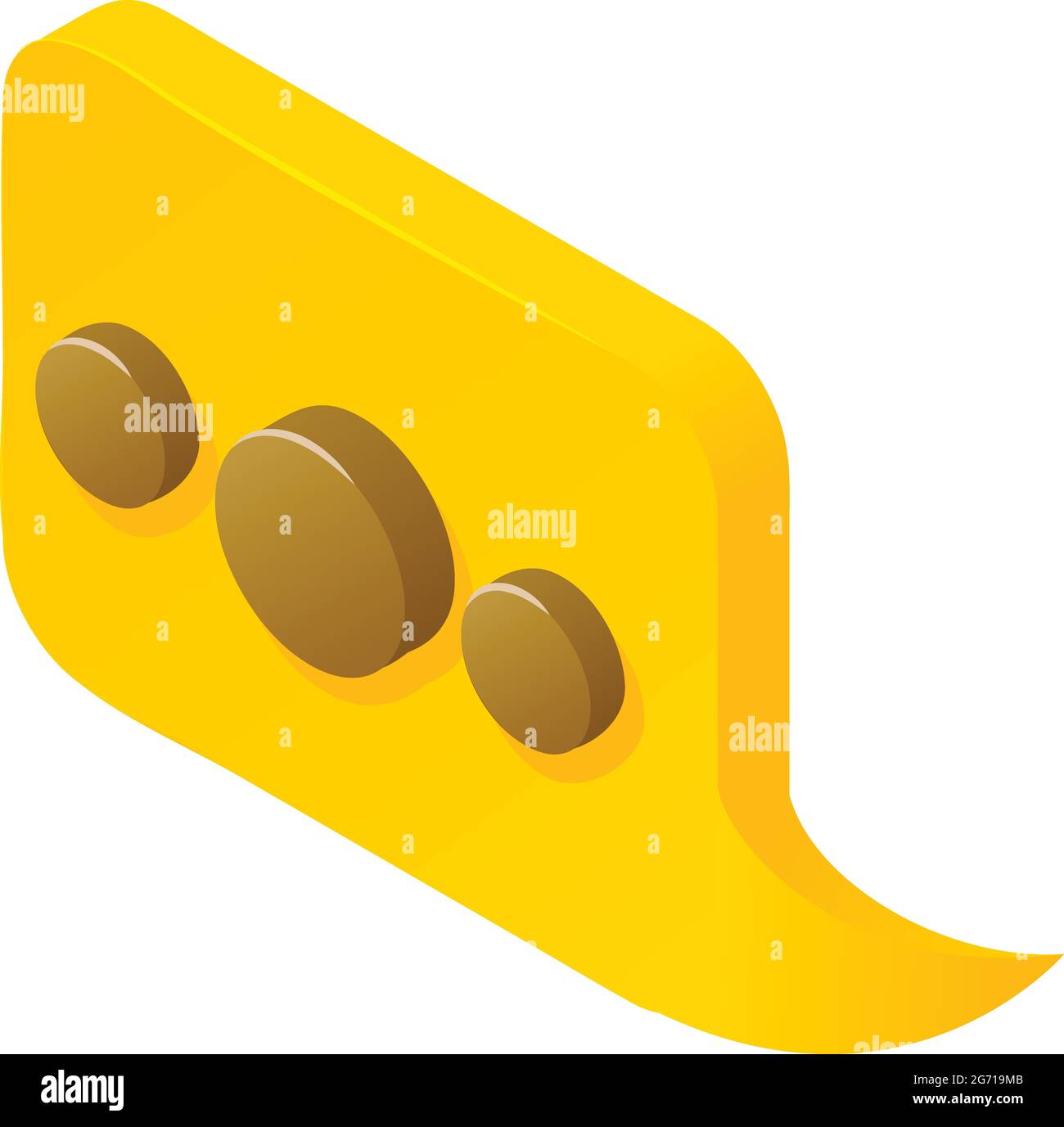 Speech bubble icon isometric vector. Rectangular speech bubble. Talking ...