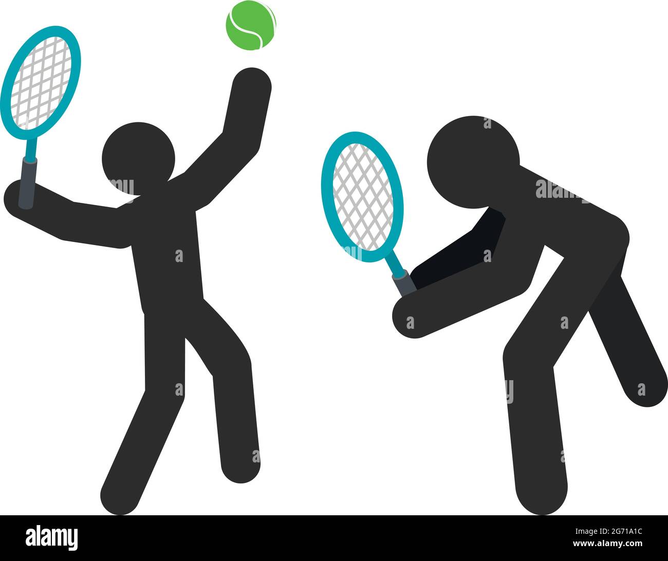 Tennis icon isometric vector. Stick man playing tennis. Sport concept