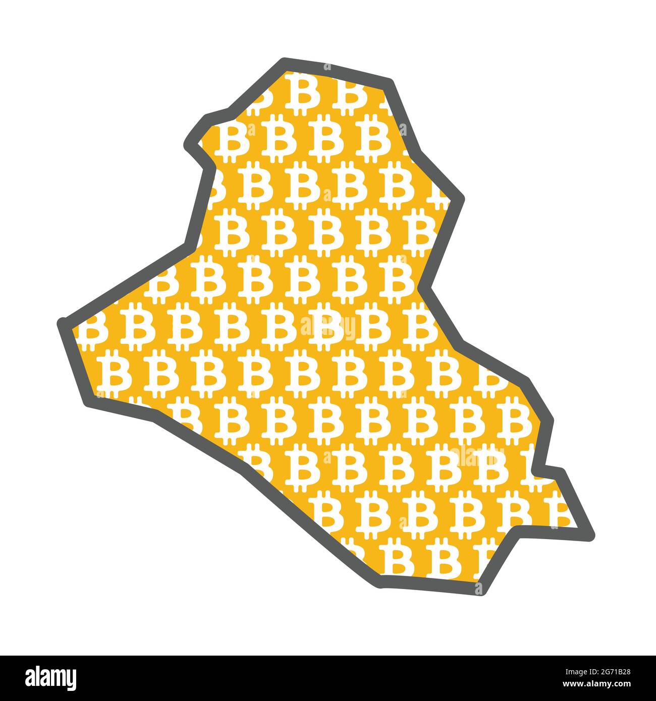 Iraq country map with bitcoin crypto currency logo Stock Vector Image & Art  - Alamy