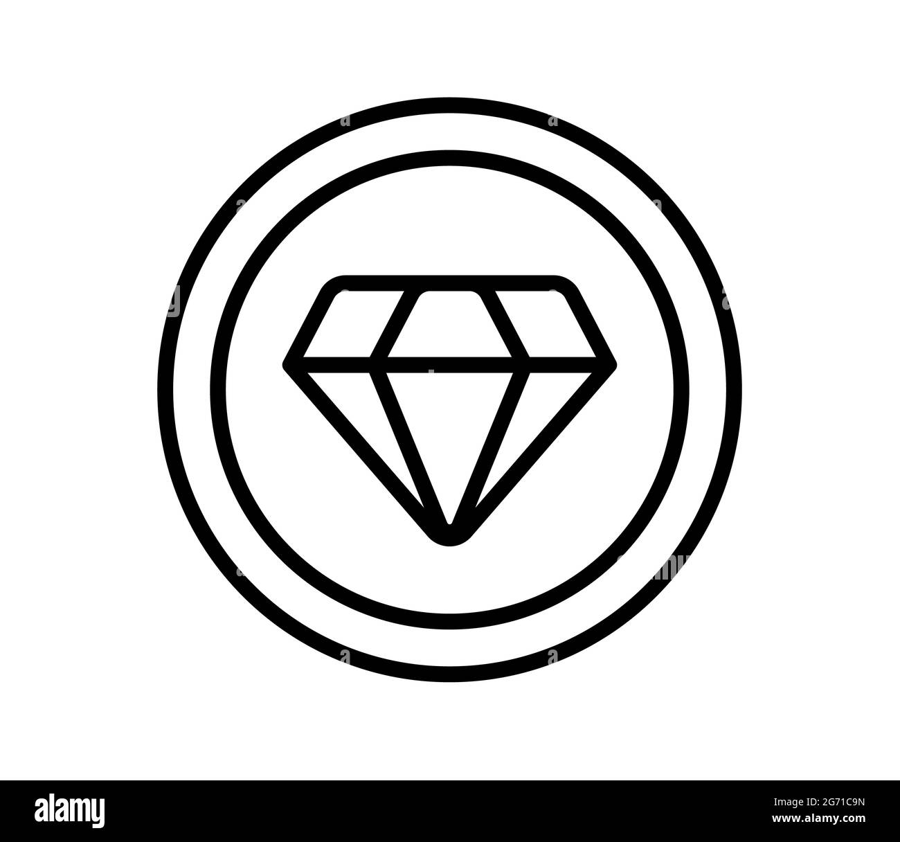 diamond award single isolated icon with outline style vector design ...