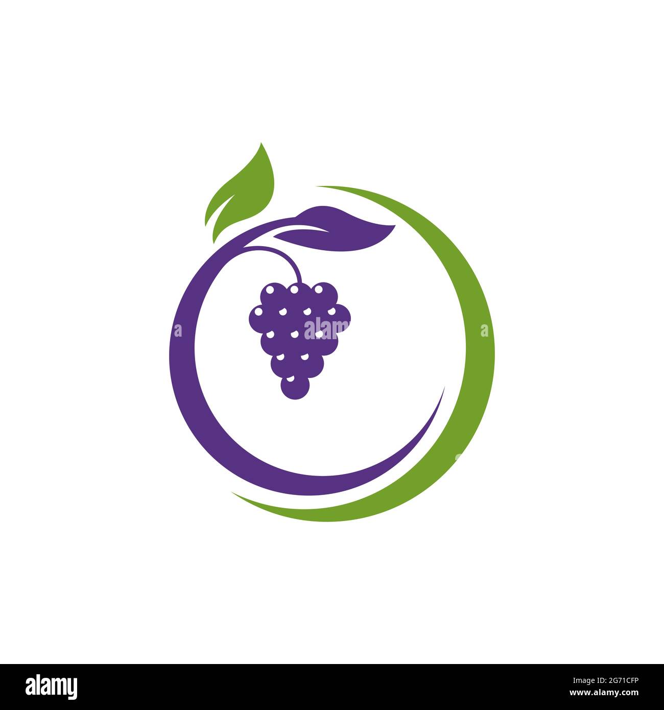 Grapes logo template vector icon illustration design Stock Vector Image