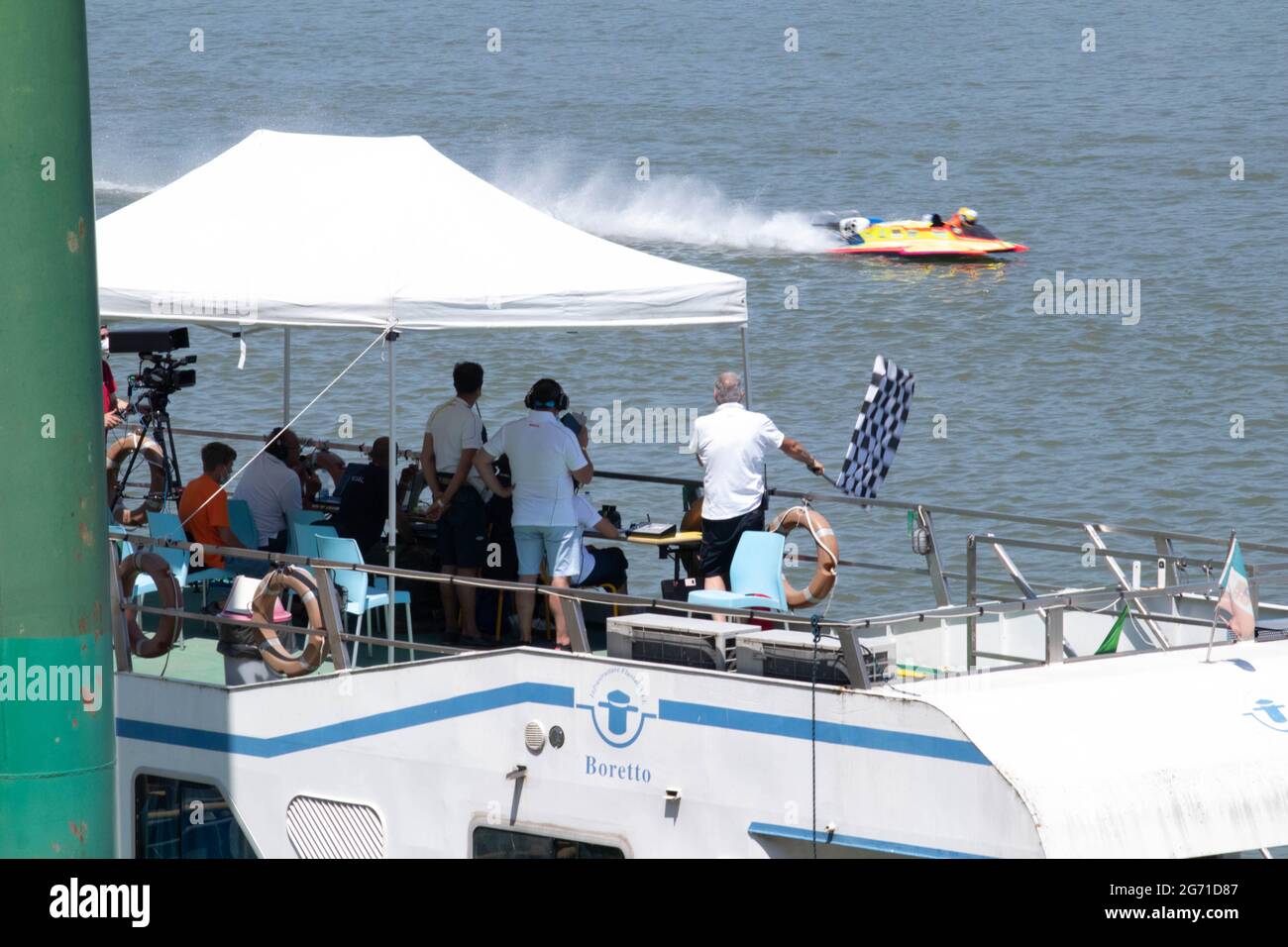 Boretto, Italy, 06.13.2021, International racing boat competition ...
