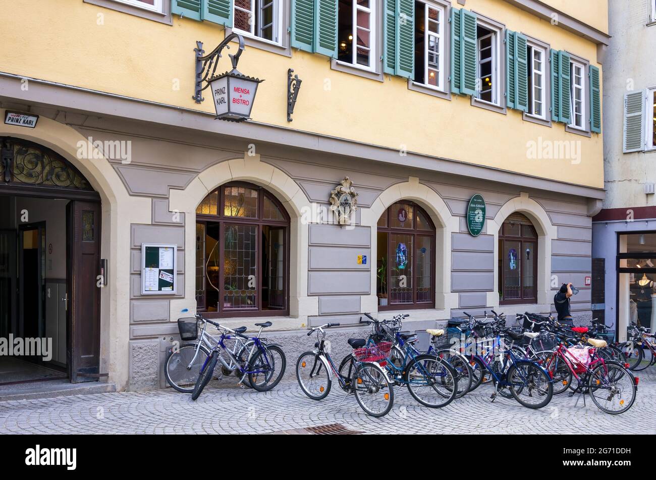 Tübingen, Baden-Württemberg, Germany: Prinz Karl refectory at Hafengasse 6, where Alois Alzheimer lived as a student from 1886 to 1887. Stock Photo