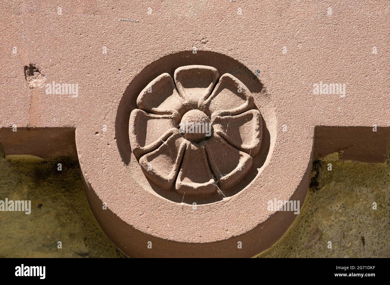 Architectural detail in the form of an ornament made of stone, Old Town of Tübingen, Baden-Württemberg, Germany. Stock Photo