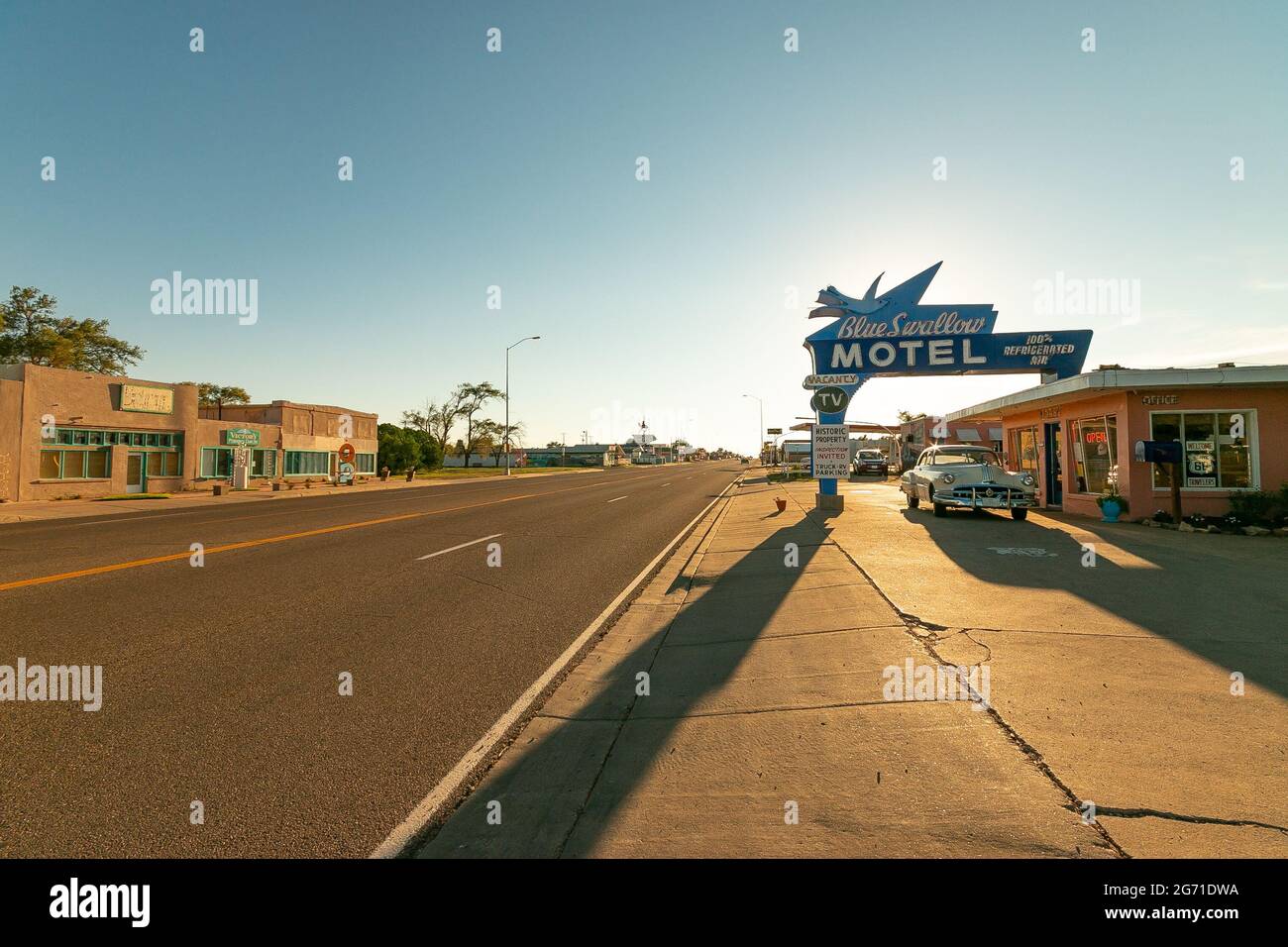 Blue Swallow classic Motel on Route 66 at Tucumcari New Mexico with