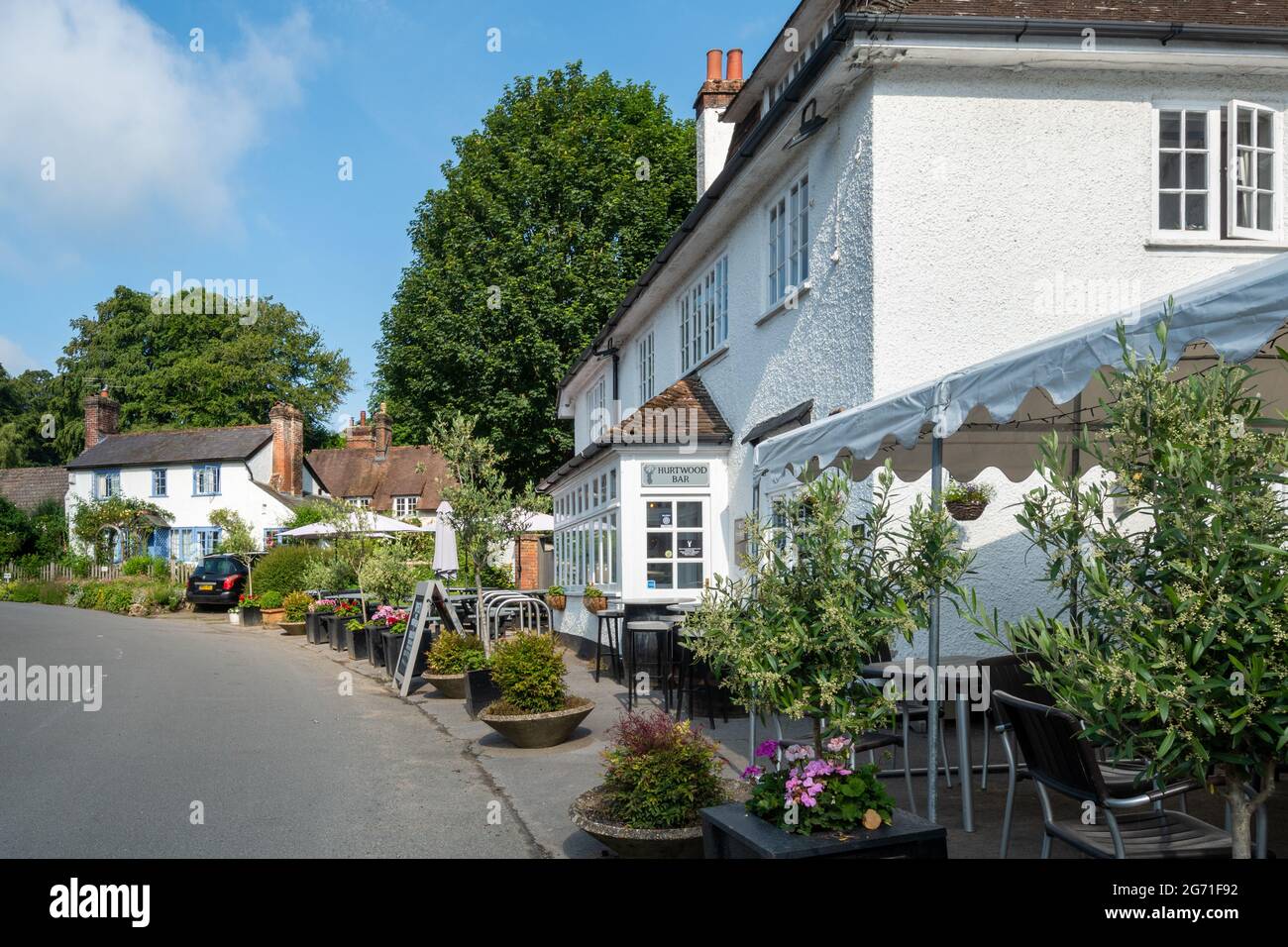 Peaslake, a pretty village in the Surrey Hills AONB, England, UK Stock Photo