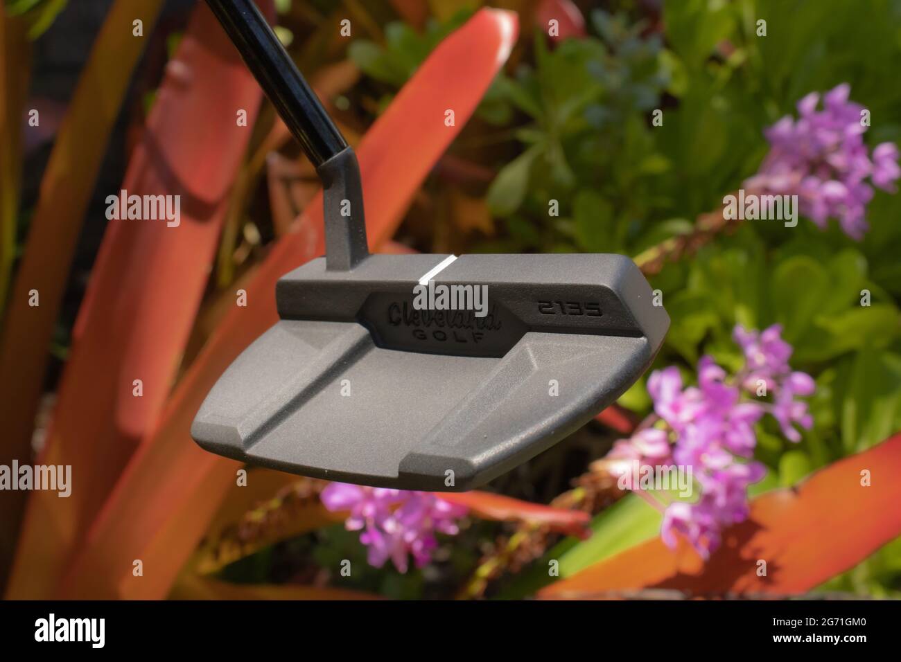 Beautiful putter promotion for a golf shop in Hawaii Stock Photo Alamy