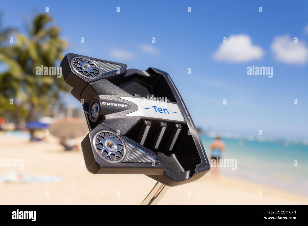 Beautiful putter promotion for a golf shop in Hawaii Stock Photo Alamy