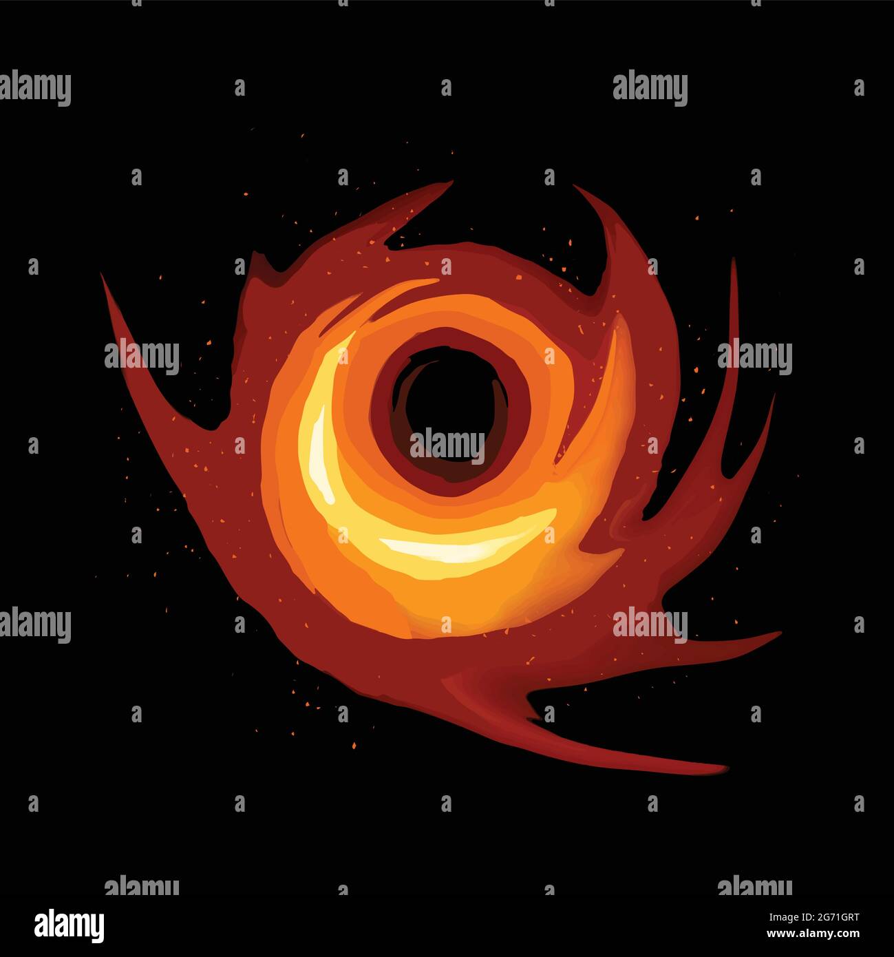 Black Hole Abstract Space Universe Vector Illustration Stock Vector