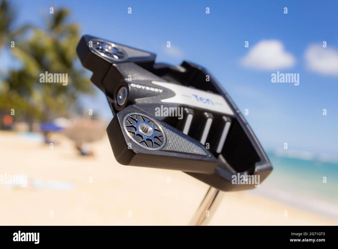 Beautiful putter promotion for a golf shop in Hawaii Stock Photo Alamy