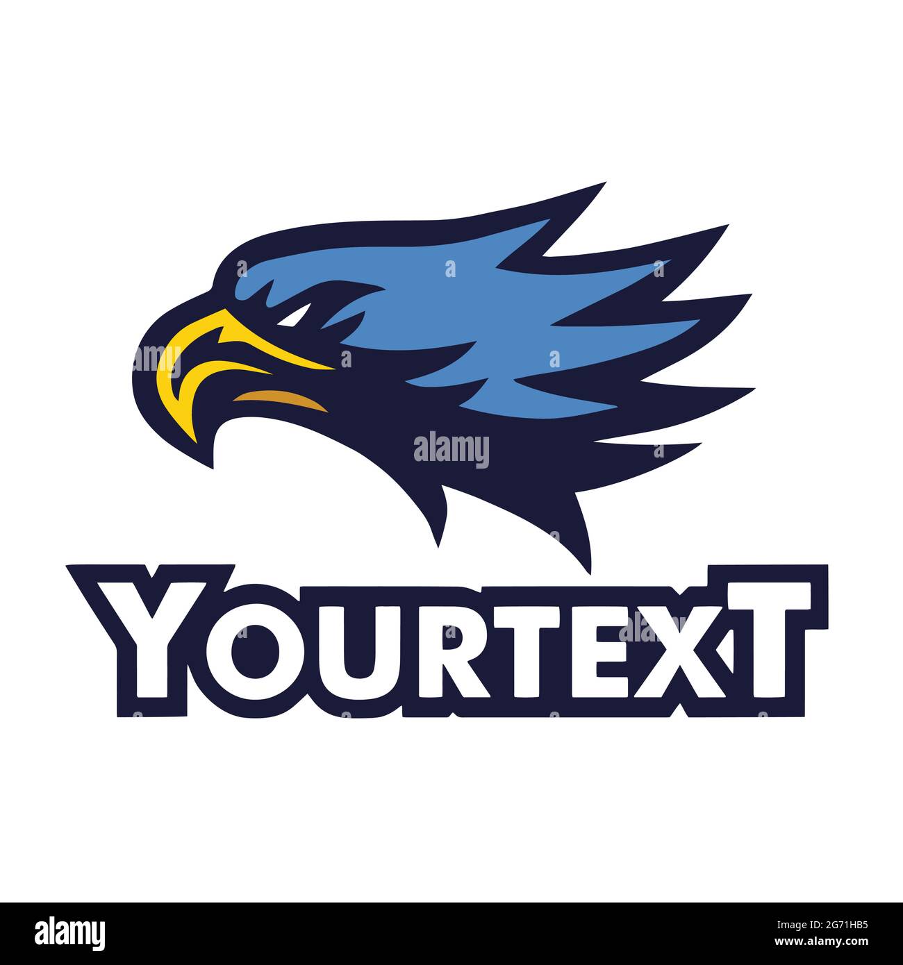 Eagle Mascot Logo Vector Template Stock Vector
