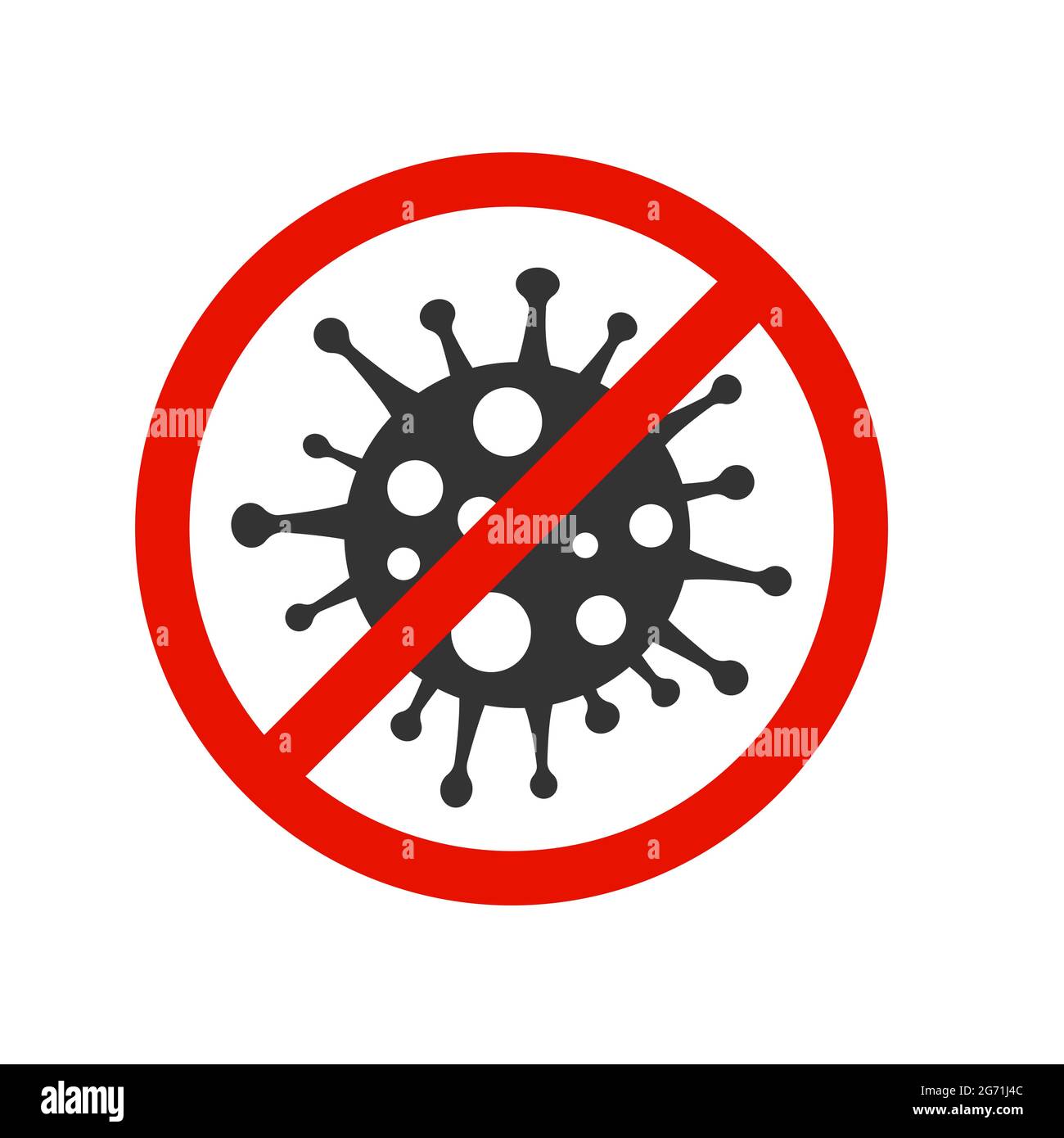 Stop Coronavirus COVID-19 vector icon isolated on white background ...