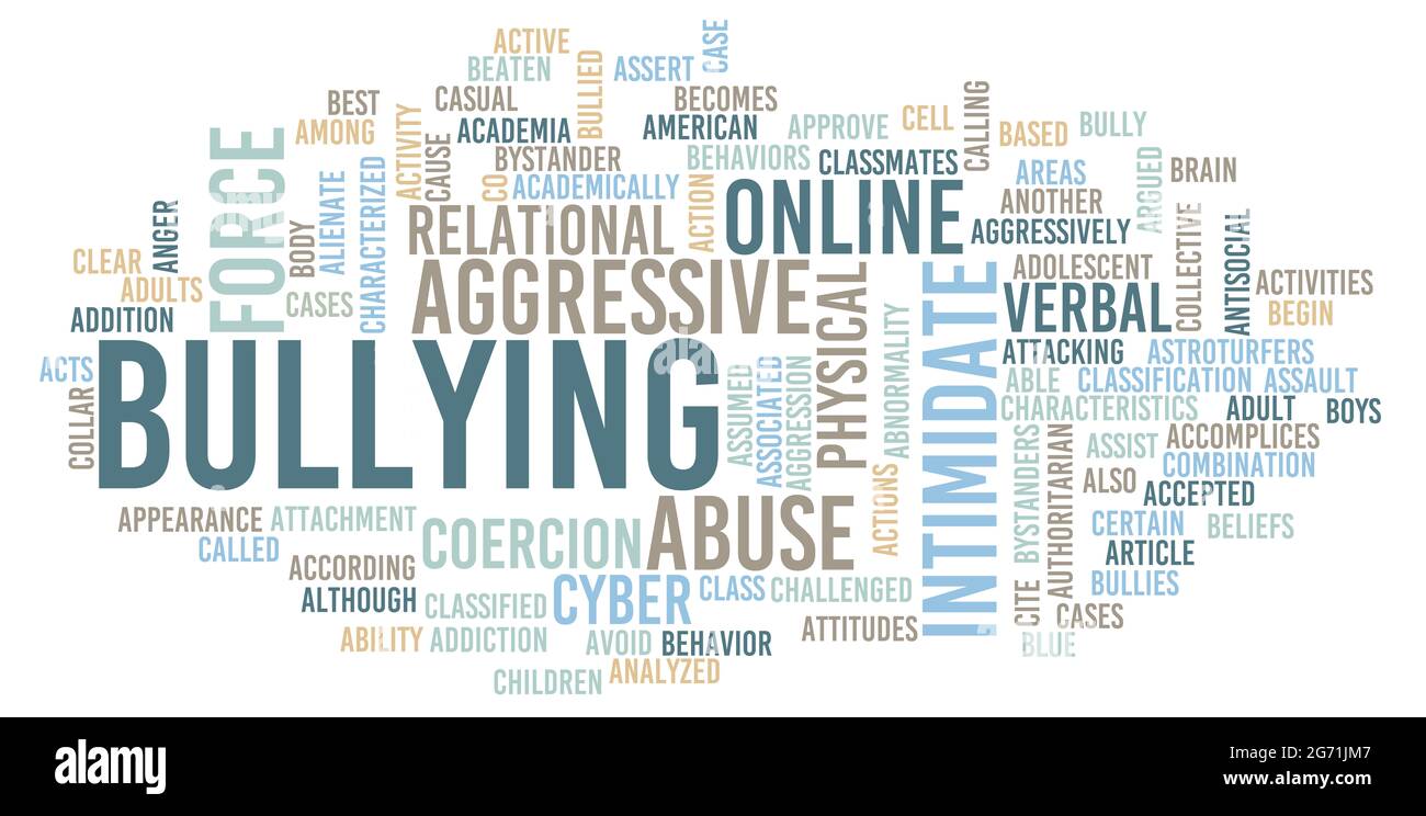 Bullying at School and Online as a Concept Stock Photo