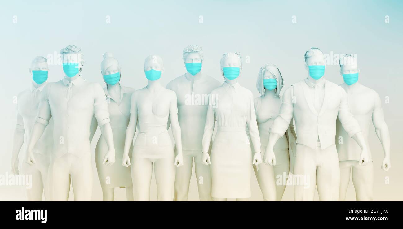 Health Workers Wearing Surgical Mask in Healthcare Industry Stock Photo