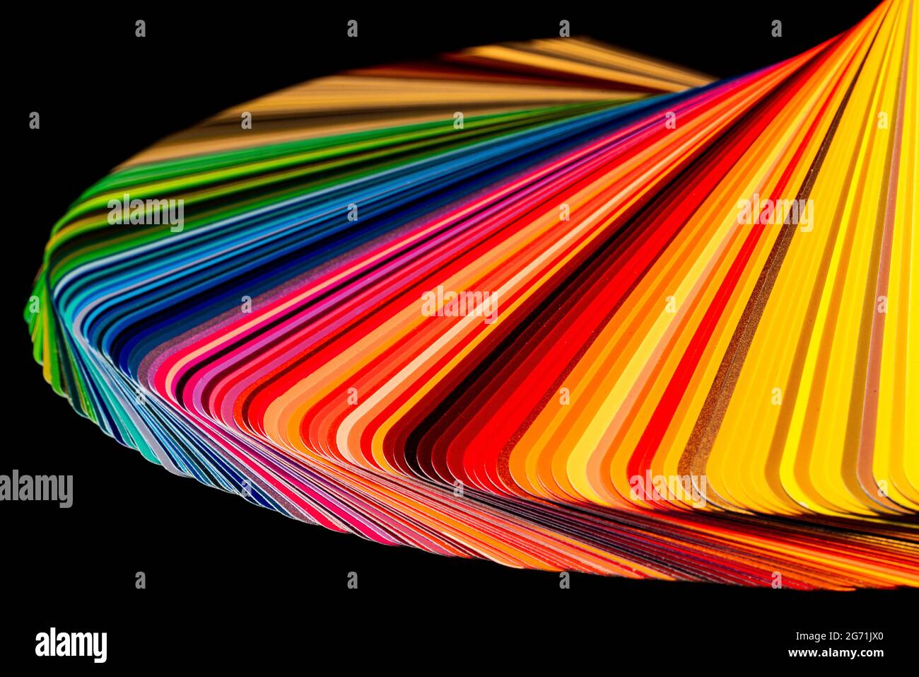 arrangement of colours in a fan Stock Photo