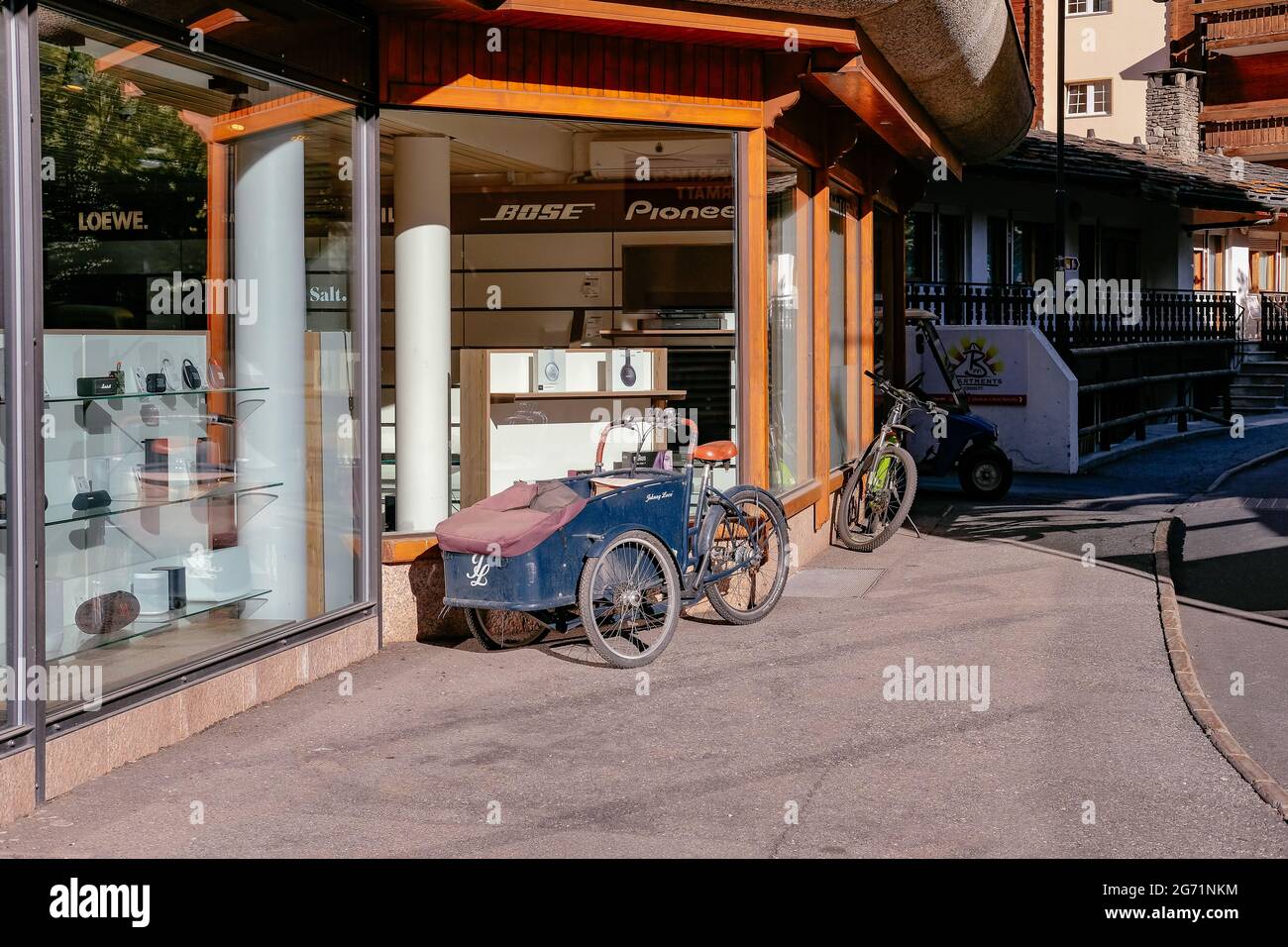 Small Electric Car in Zermatt, Switzerland A Village without Car