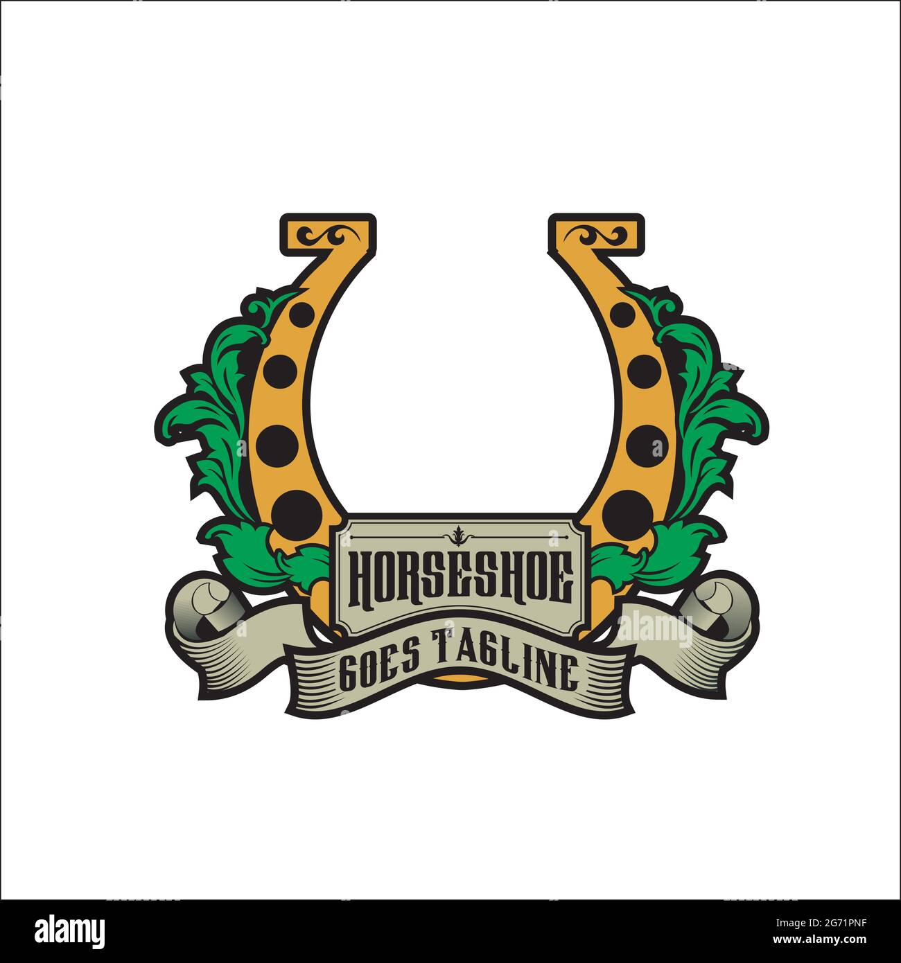 horse shoe logo exclusive design inspiration Stock Vector Image & Art