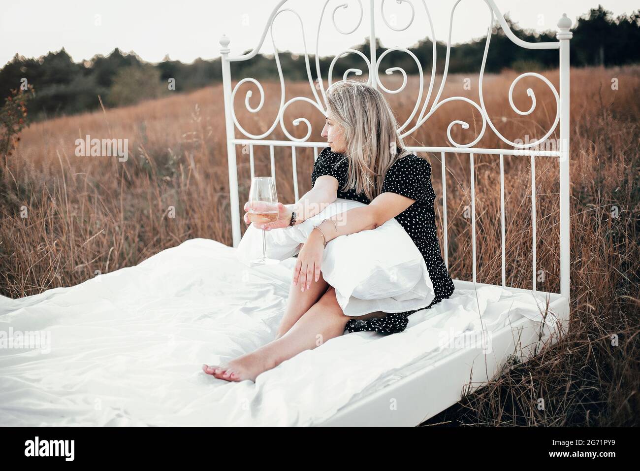 Mature woman barefoot outdoors hi-res stock photography and images - Alamy