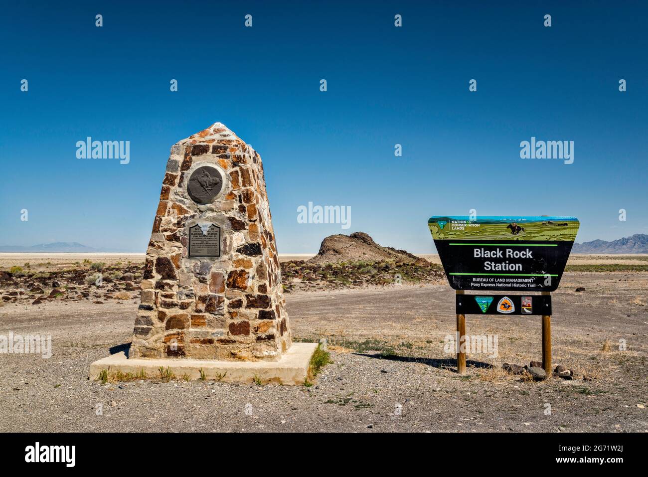 Monument at Black Rock Station, Pony Express Trail, Back Country Byway