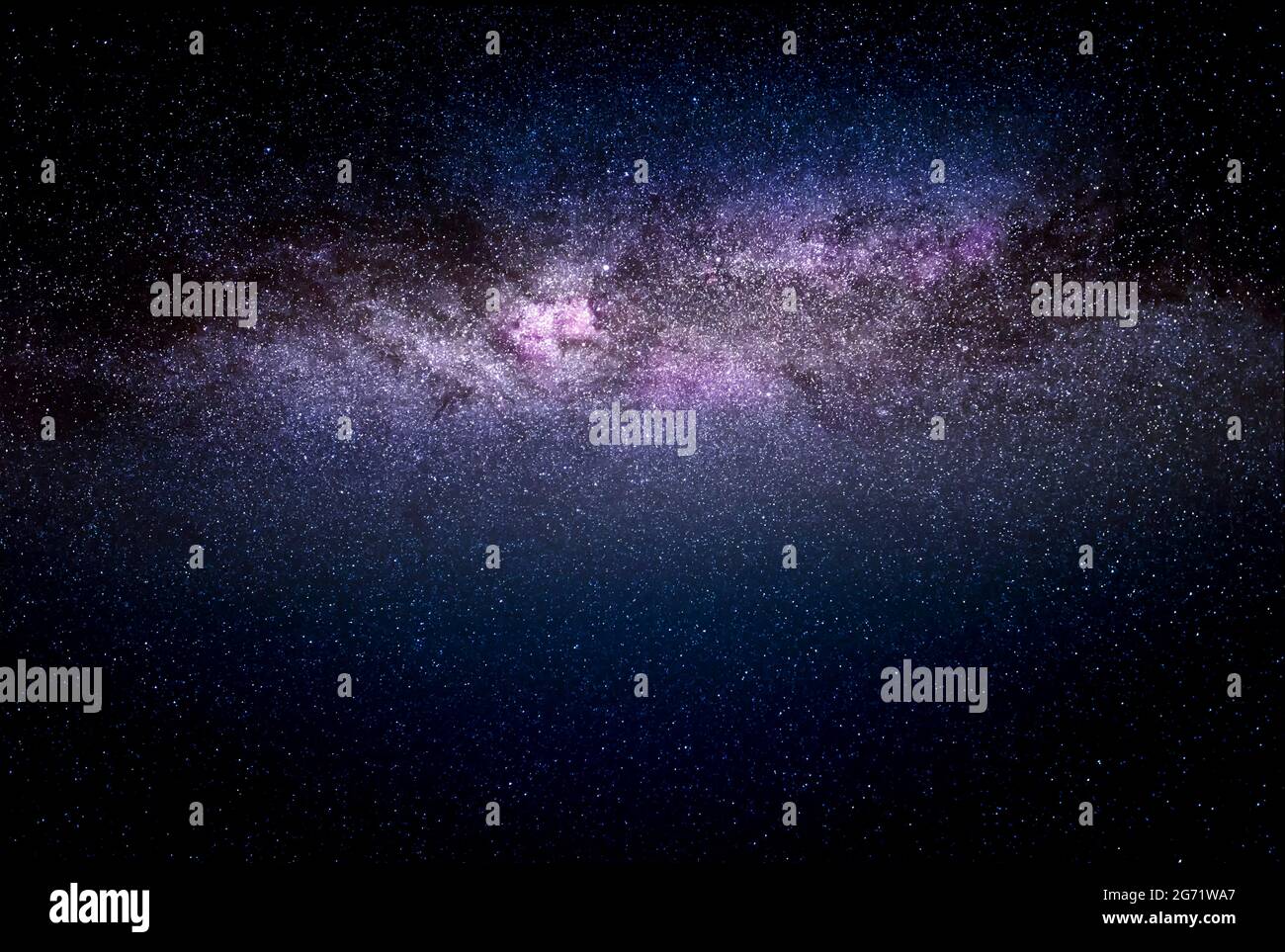 Colored Milky Way. Night landscape of starry sky Stock Photo - Alamy