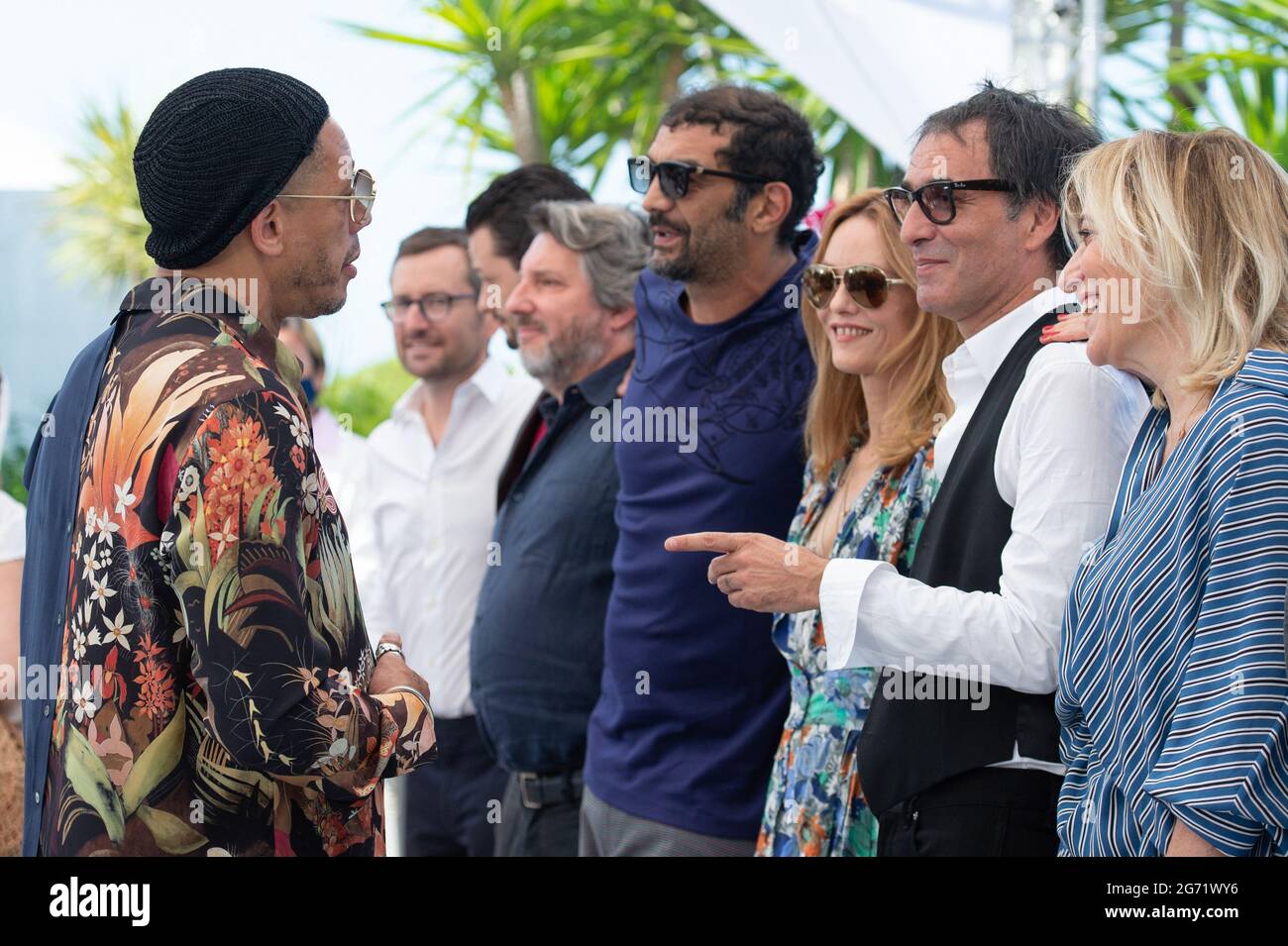 Cannes, France. 10th July, 2021. Bruno Podalydes, Vanessa Paradis