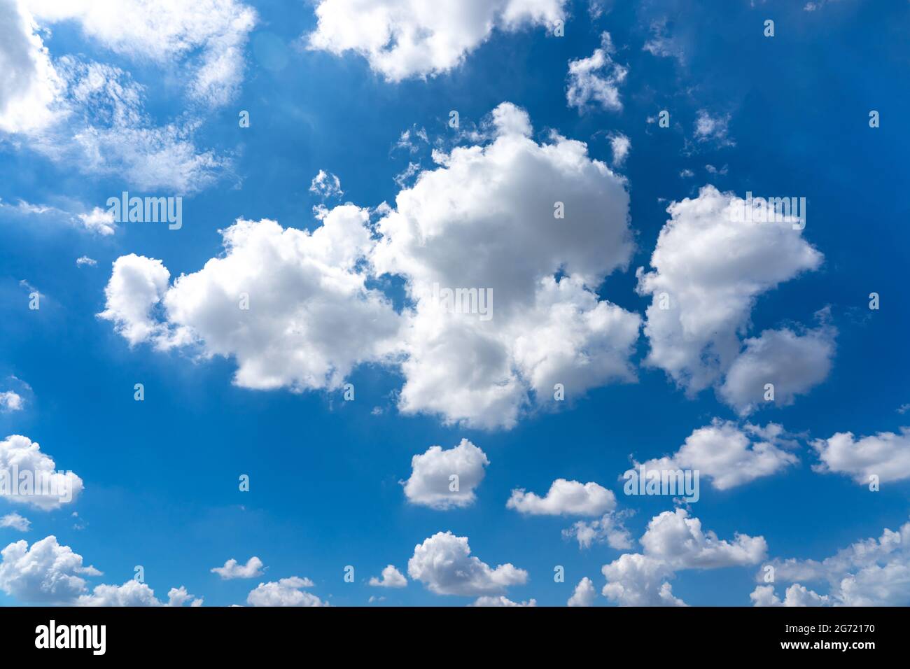 White clouds cumulus floating on blue sky for backgrounds concept Stock ...