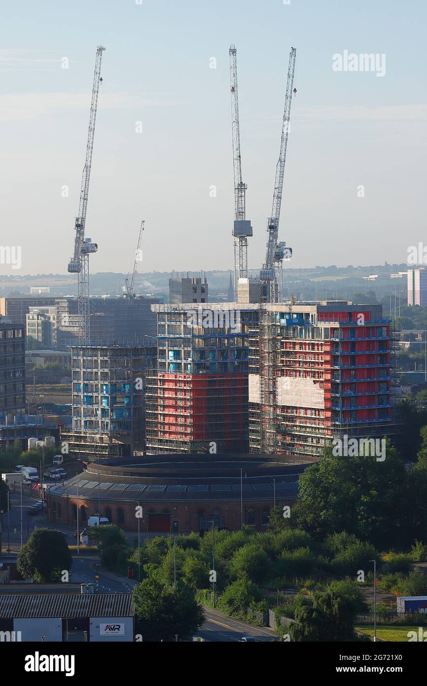 Monk Bridge apartments currently under construction in Leeds, West