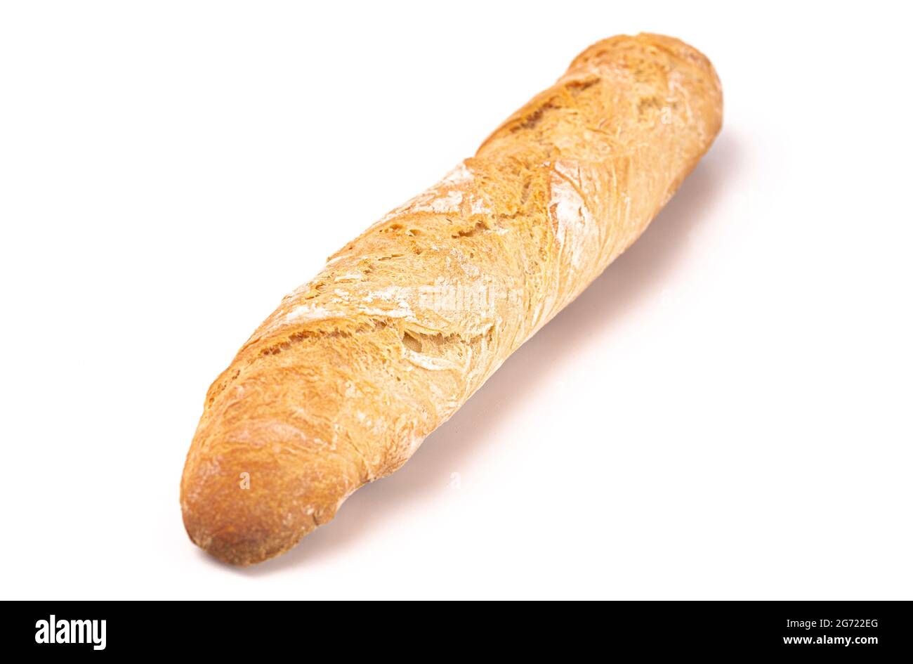 Loaf of Fresh French Baguette isolated on a White Background Stock ...