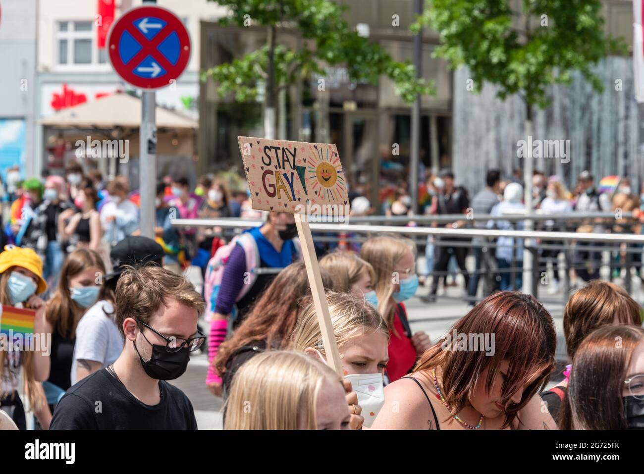 Kiel, Germany, 10. Juli 2021 Heute fand in Kiel eine Demonstration zum