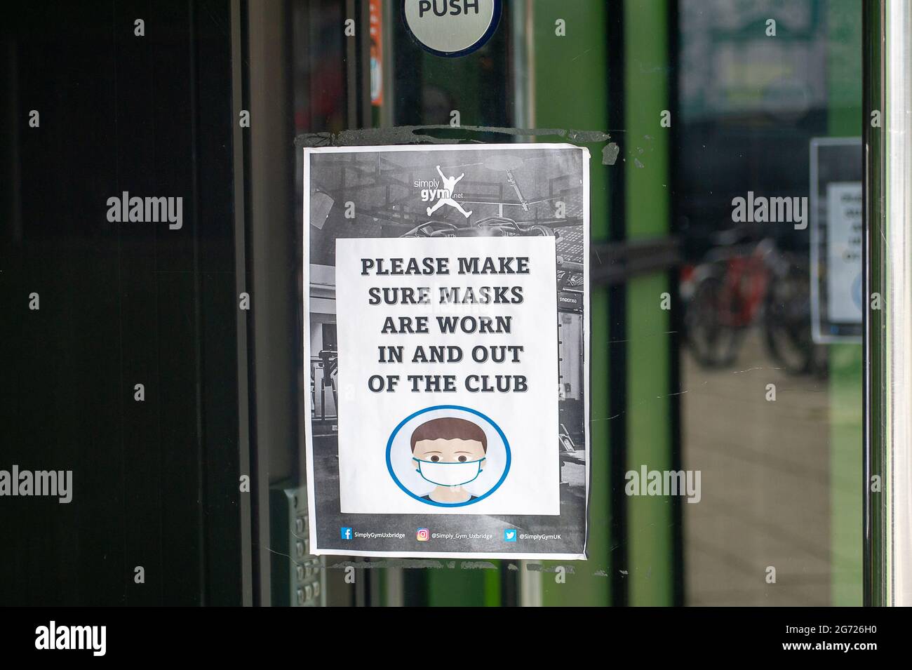 Uxbridge, London Borough of Hillingdon, 9th July, 2021. A Covid19