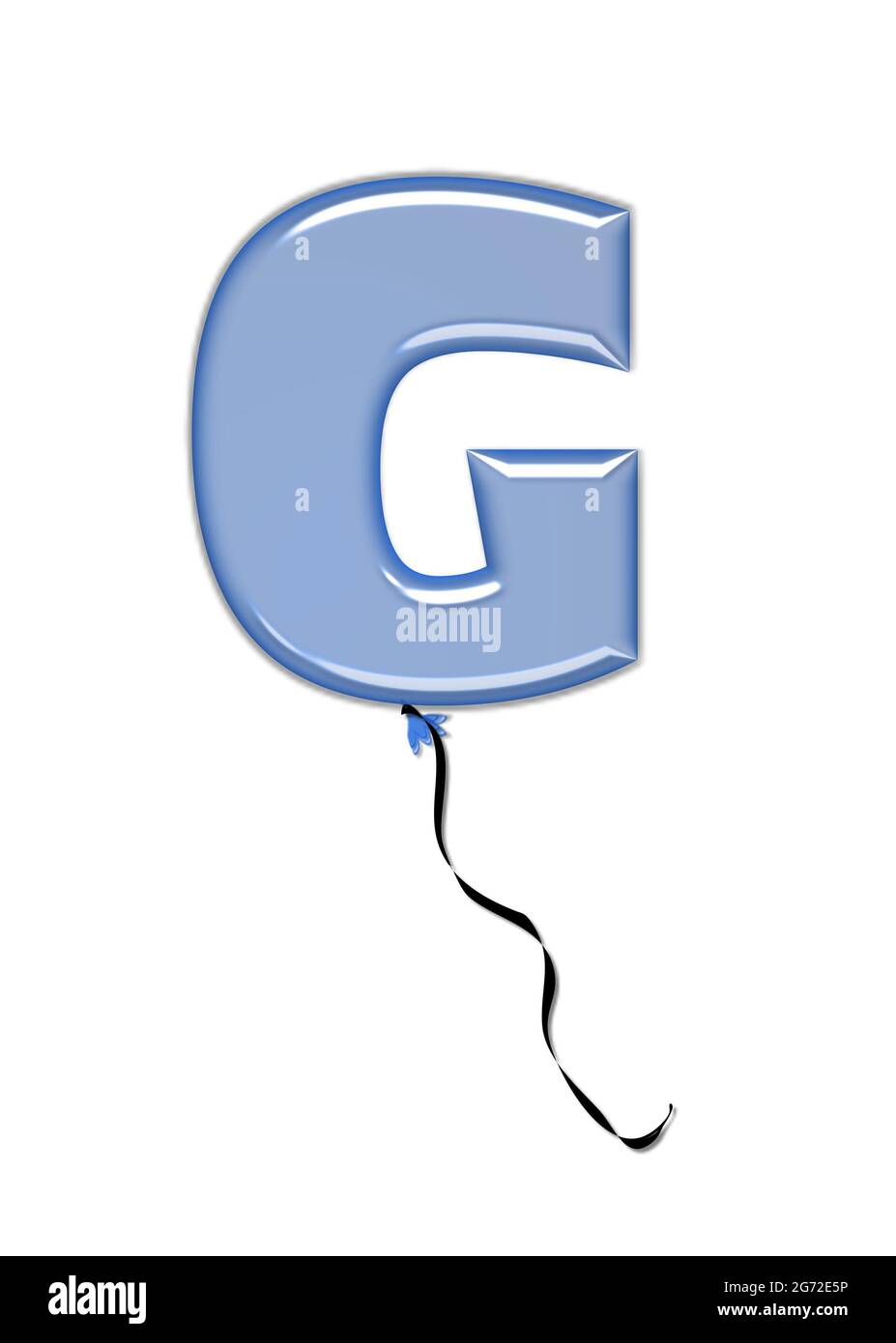 The letter G, in the alphabet set Balloon Jewels, resembles an inflated  balloon tied at the knot with a black curly string. Letters, in set, come  in Stock Photo - Alamy