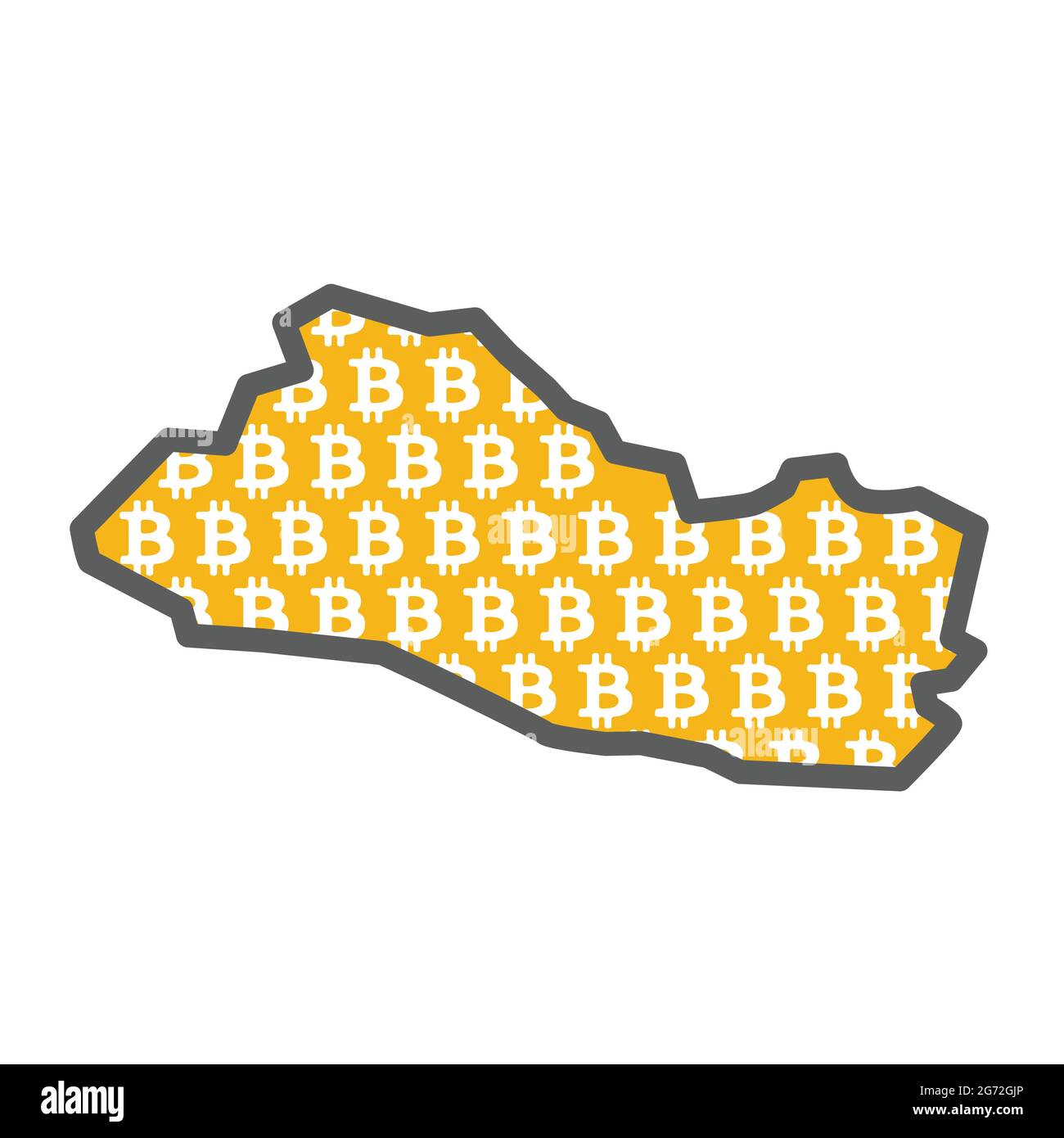 El Salvador country map with bitcoin crypto currency logo Stock Vector  Image & Art - Alamy