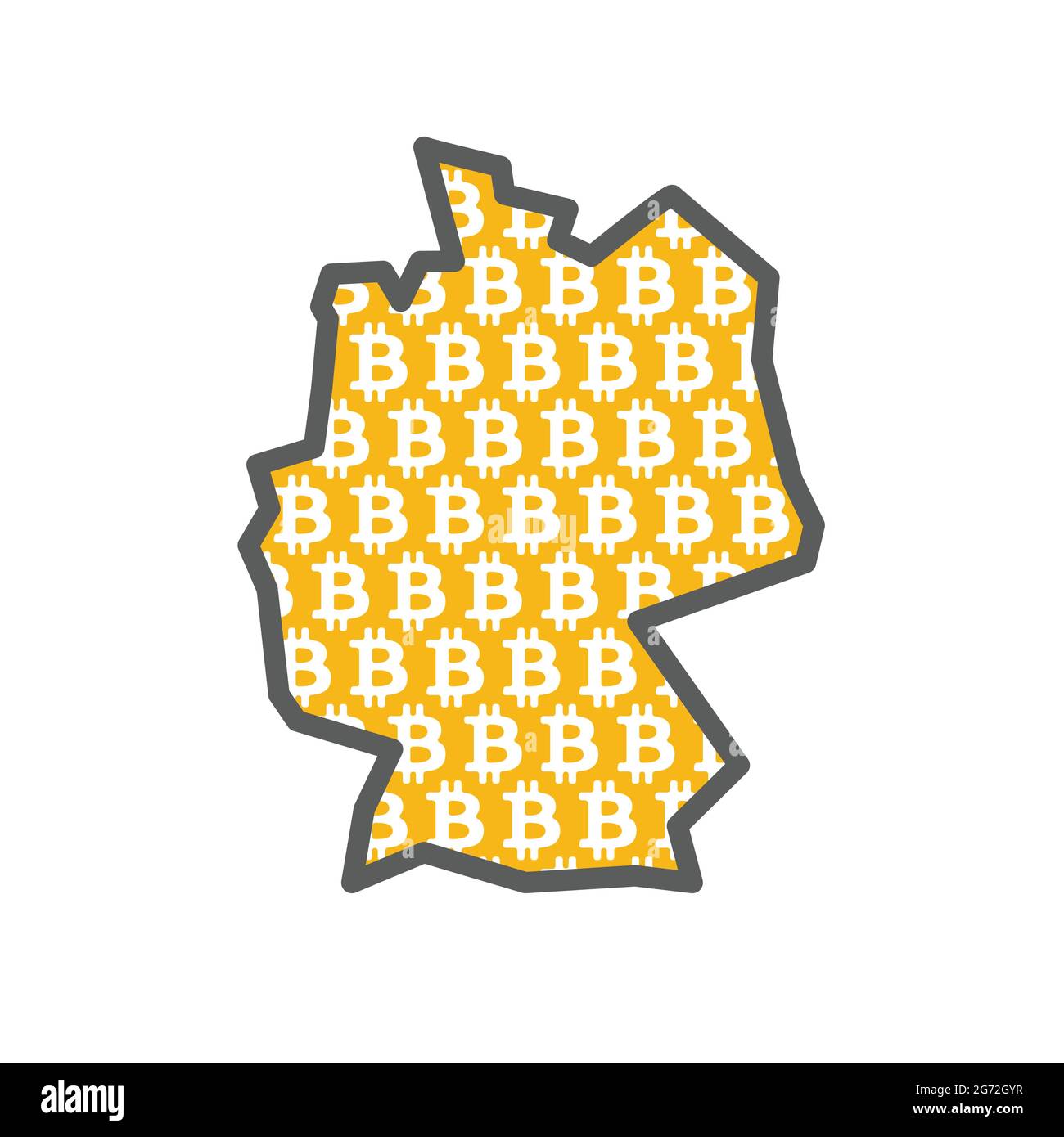 Germany country map with bitcoin crypto currency logo Stock Vector Image &  Art - Alamy