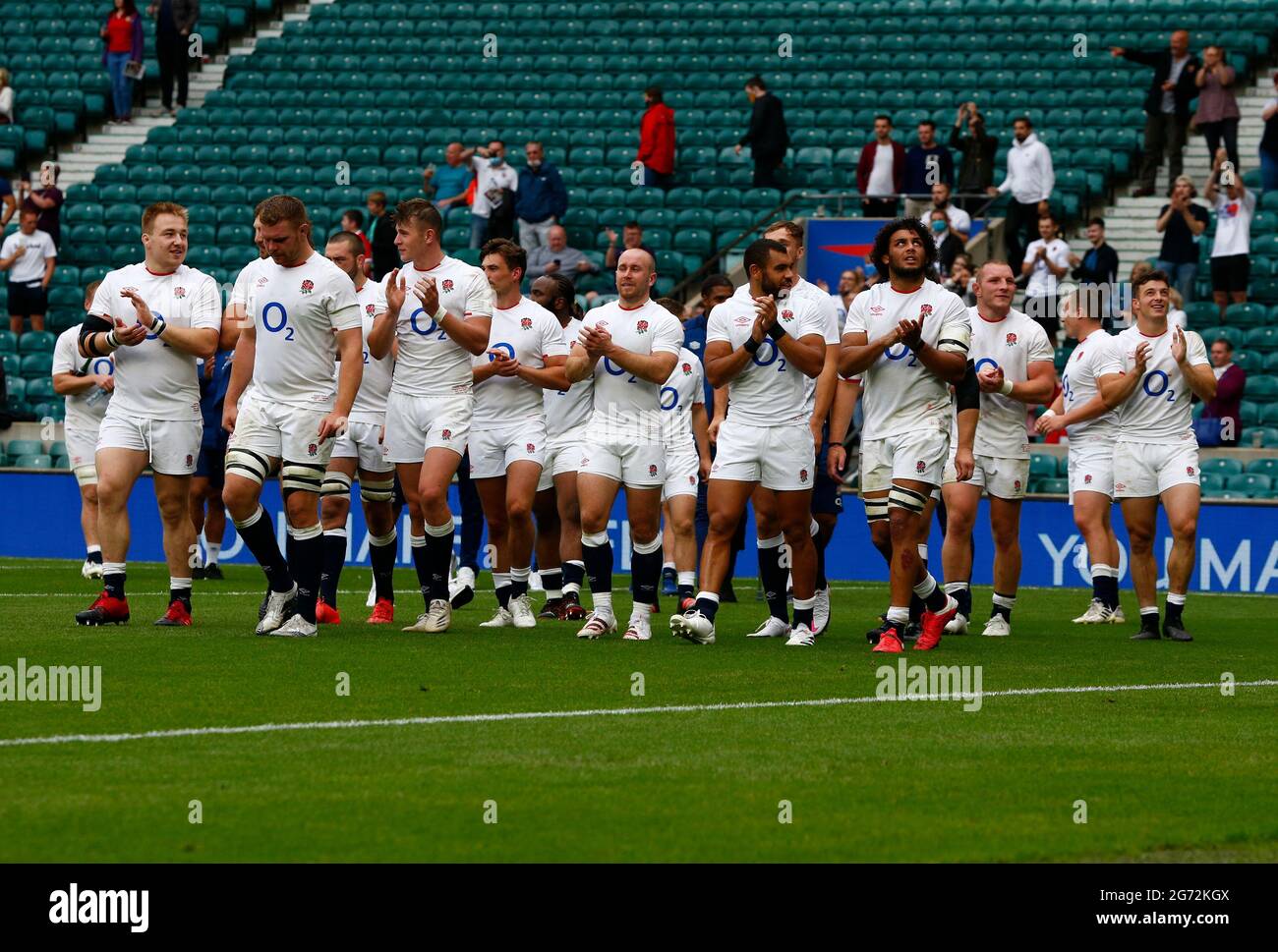 London, Inited Kingdom. 10th July, 2021. LONDON, ENGLAND - JULY 10: England Players afterInternational Friendly between England and Canada at Twickenham Stadium, London, UK on 10th July 2021 Credit: Action Foto Sport/Alamy Live News Stock Photo