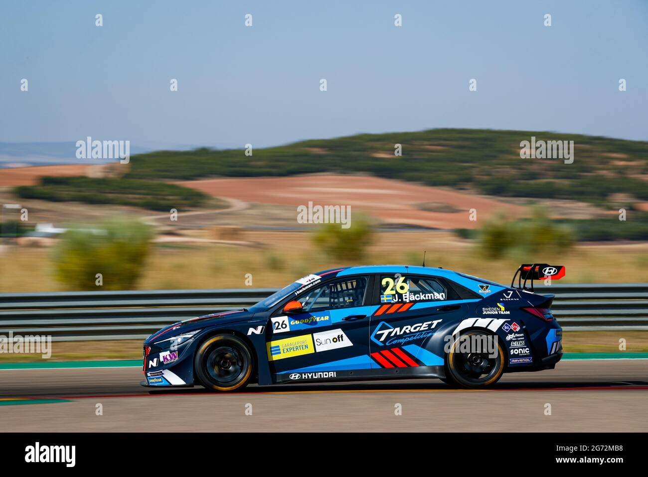 26 Backman Jessica (swe), Target Competition, Hyundai Elantra N TCR, action during the 2021 FIA WTCR Race of Spain, 3rd round of the 2021 FIA World Touring Car Cup, on the Ciudad del Motor de Aragon, from July 10 to 11, 2021 in Alcaniz, Spain - Photo Florent Gooden / DPPI Stock Photo