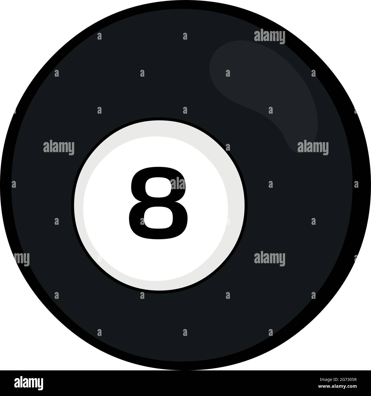 Vector emoticon illustration of a pool 8 ball Stock Vector Image & Art