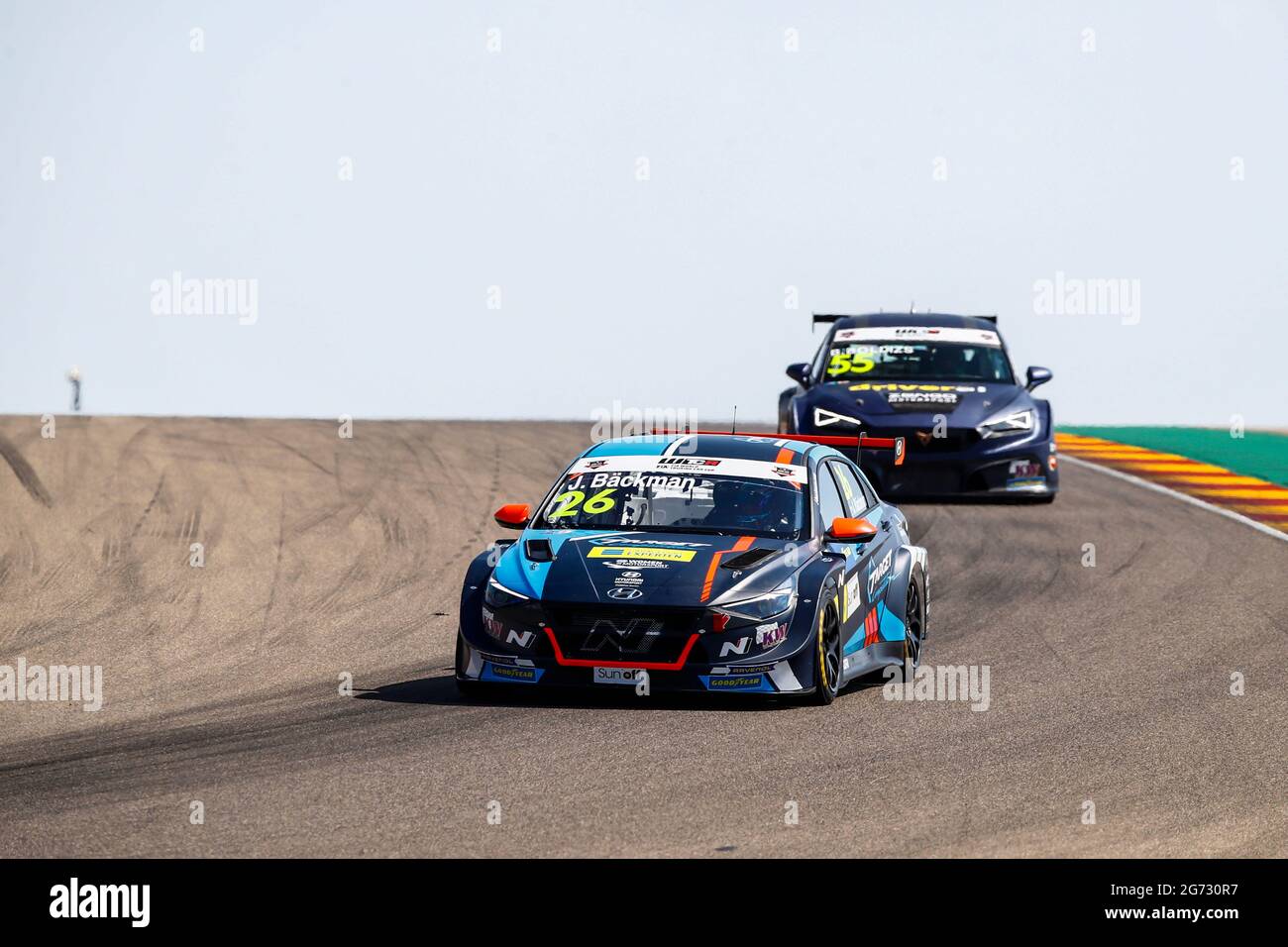 26 Backman Jessica (swe), Target Competition, Hyundai Elantra N TCR, action during the 2021 FIA WTCR Race of Spain, 3rd round of the 2021 FIA World Touring Car Cup, on the Ciudad del Motor de Aragon, from July 10 to 11, 2021 in Alcaniz, Spain - Photo Xavi Bonilla / DPPI Stock Photo
