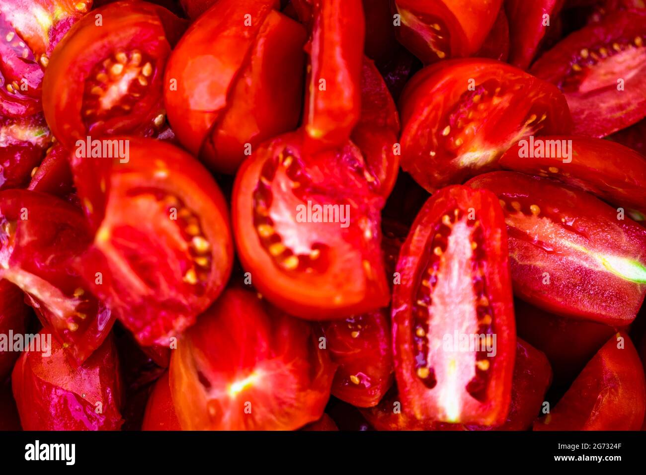 Farmers market natural ripe tomatoes. Fresh red tomato Stock Photo - Alamy