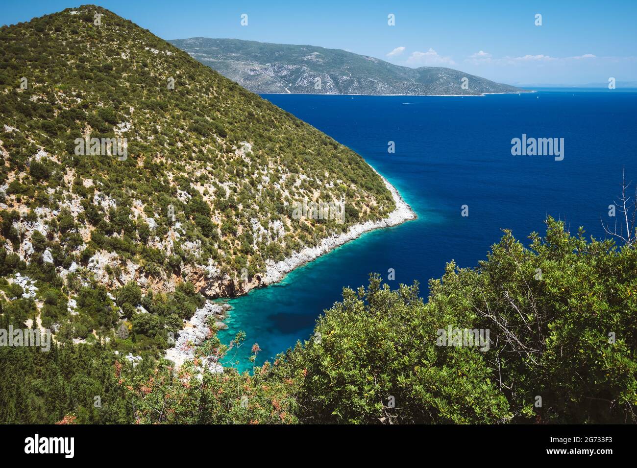 Small bay near Antisamos beach, Sami, Kefalonia island, Greece Stock Photo