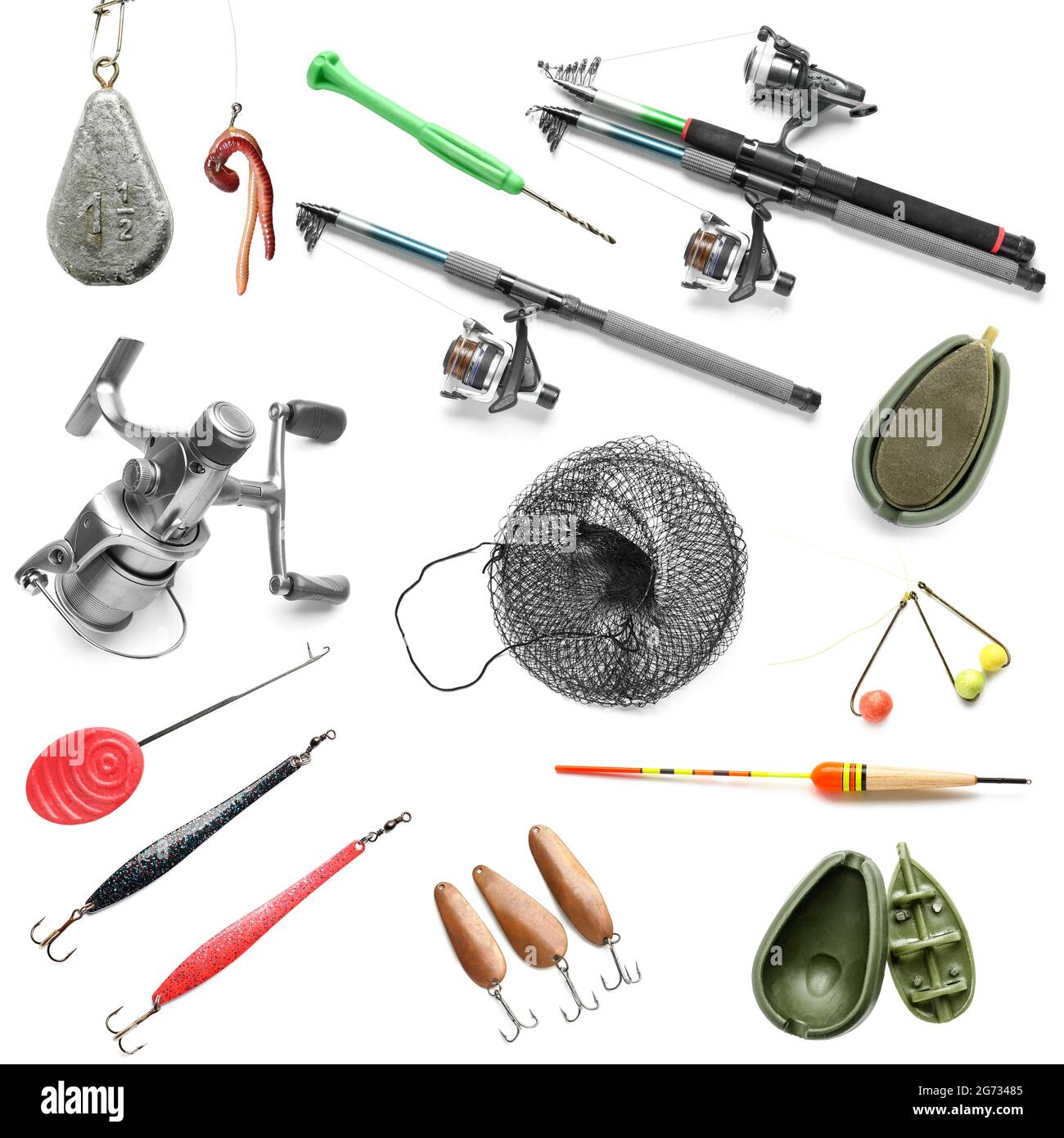 Fishing supplies Cut Out Stock Images & Pictures - Alamy