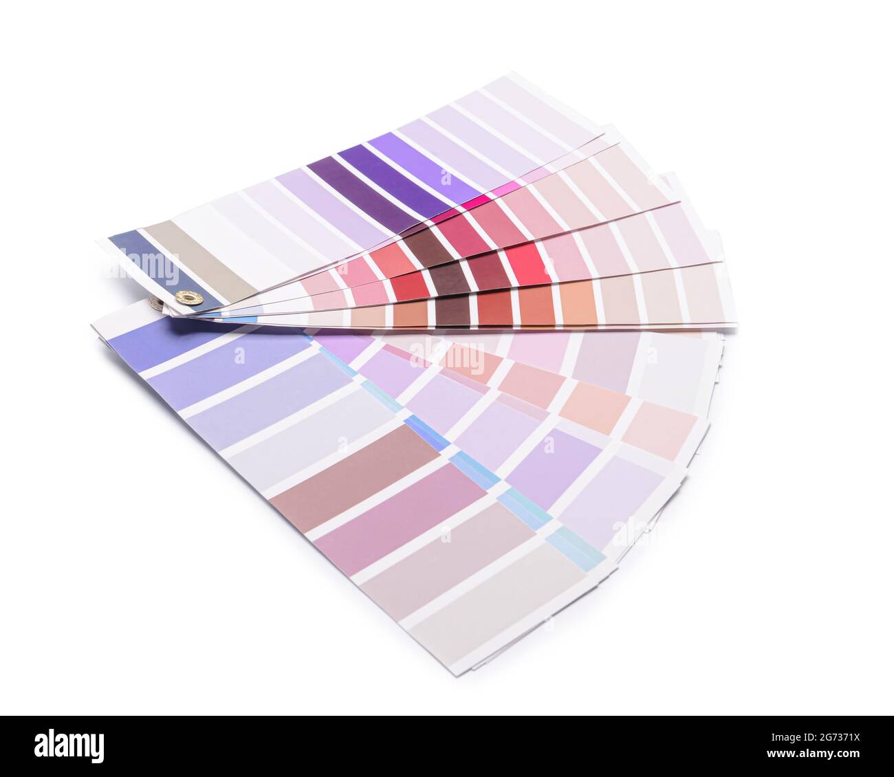 Paint color samples on white background Stock Photo - Alamy