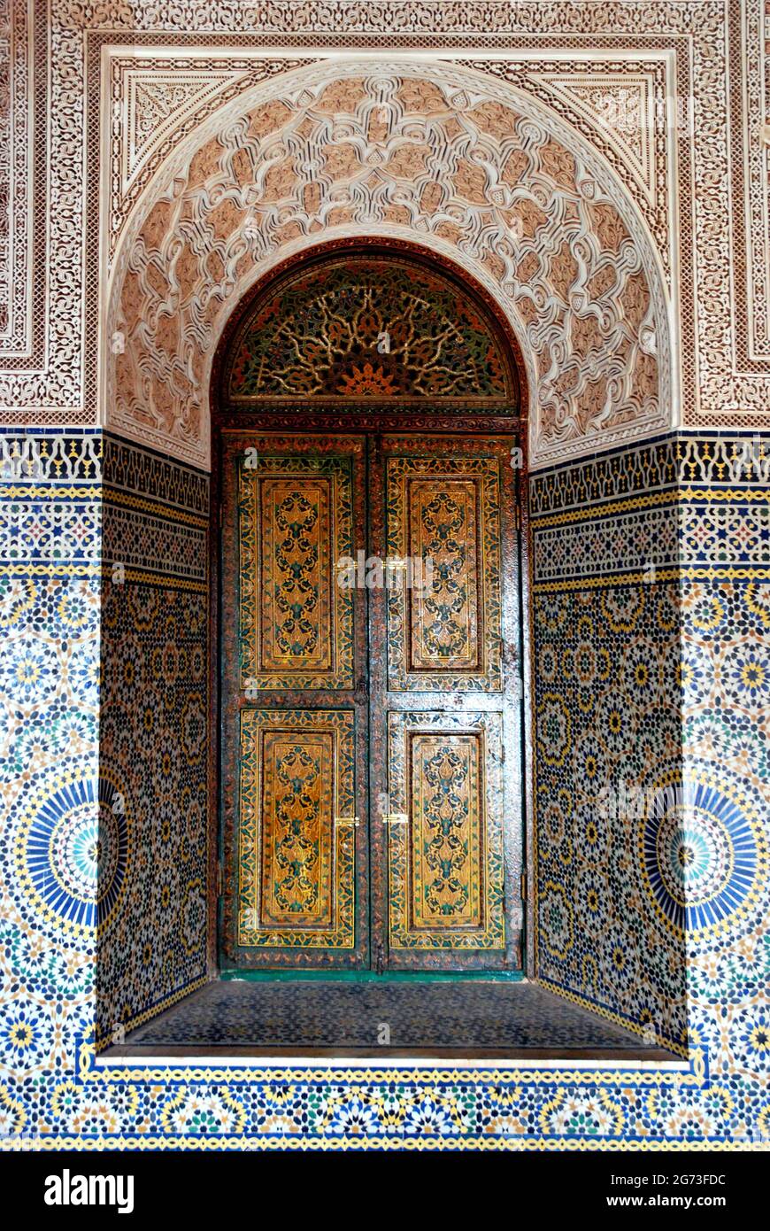 Interior of old Kasbah or Ksar (fortification of old town) in Morocco ...