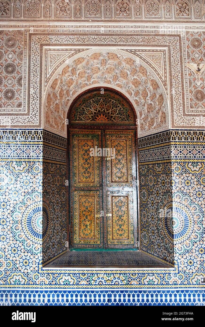 Interior of old Kasbah or Ksar (fortification of old town) in Morocco ...