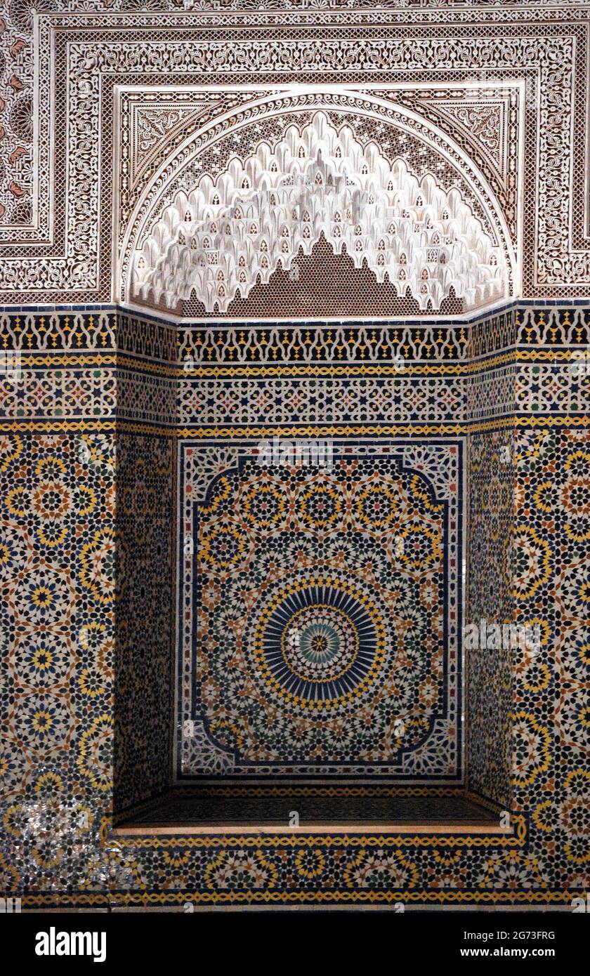 Interior of old Kasbah or Ksar (fortification of old town) in Morocco ...