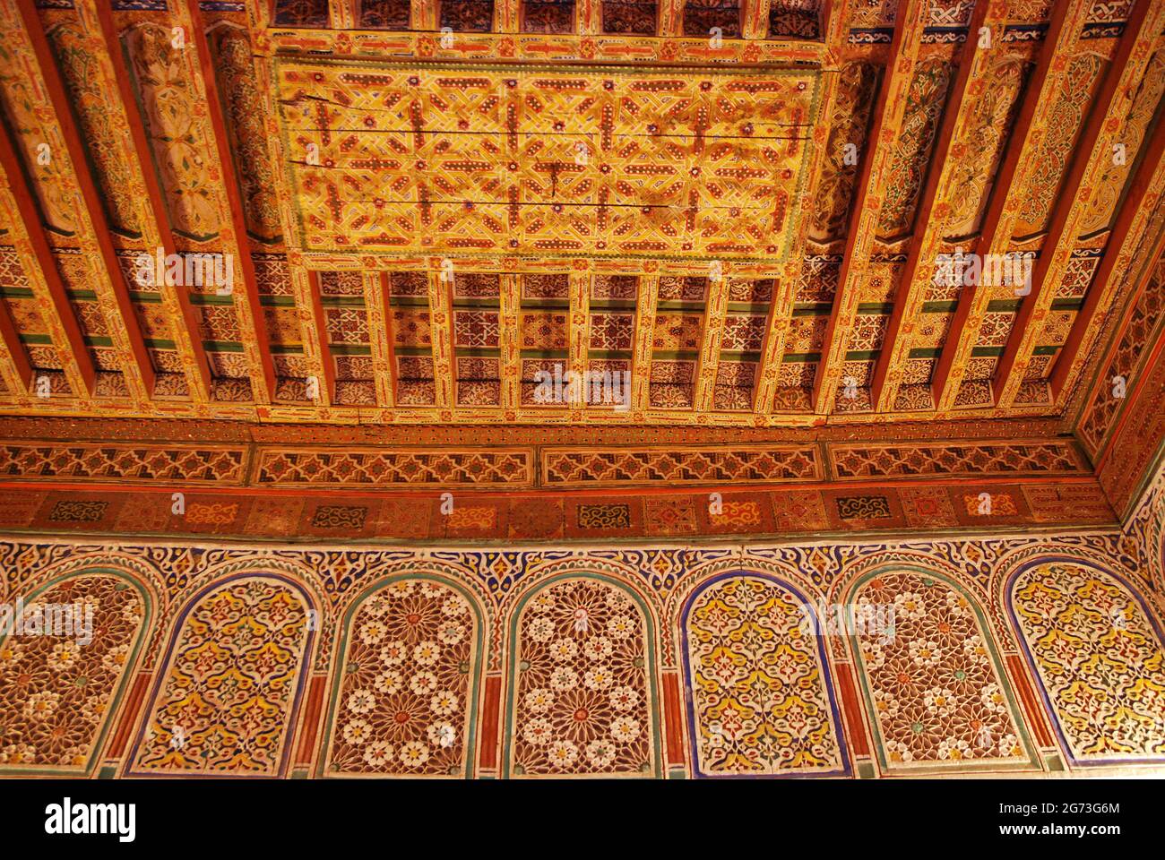 Interior of old Kasbah or Ksar (fortification of old town) in Morocco ...