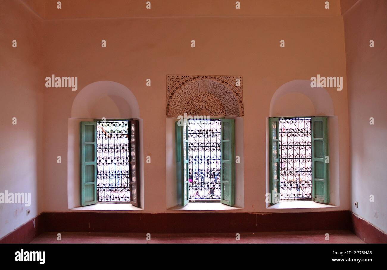 Interior of old Kasbah or Ksar (fortification of old town) in Morocco ...