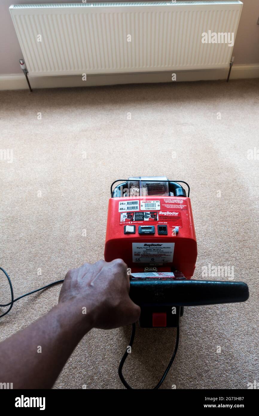 Carpet cleaning machine rug doctor for personal hire Stock Photo