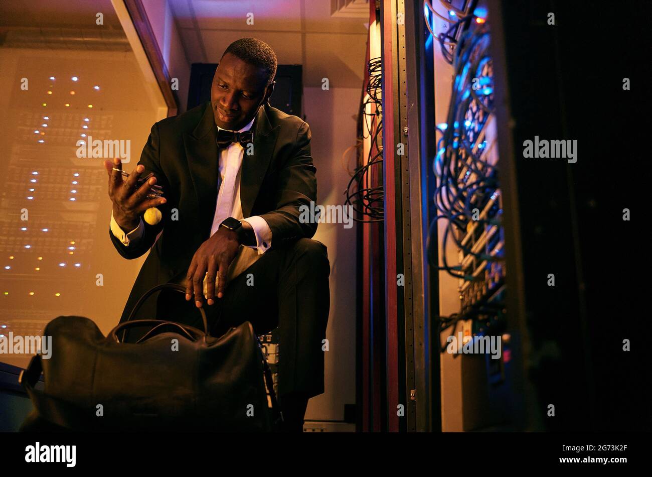 Lupin (French TV series), starring  Omar Sy in the role of Assane Diop Stock Photo