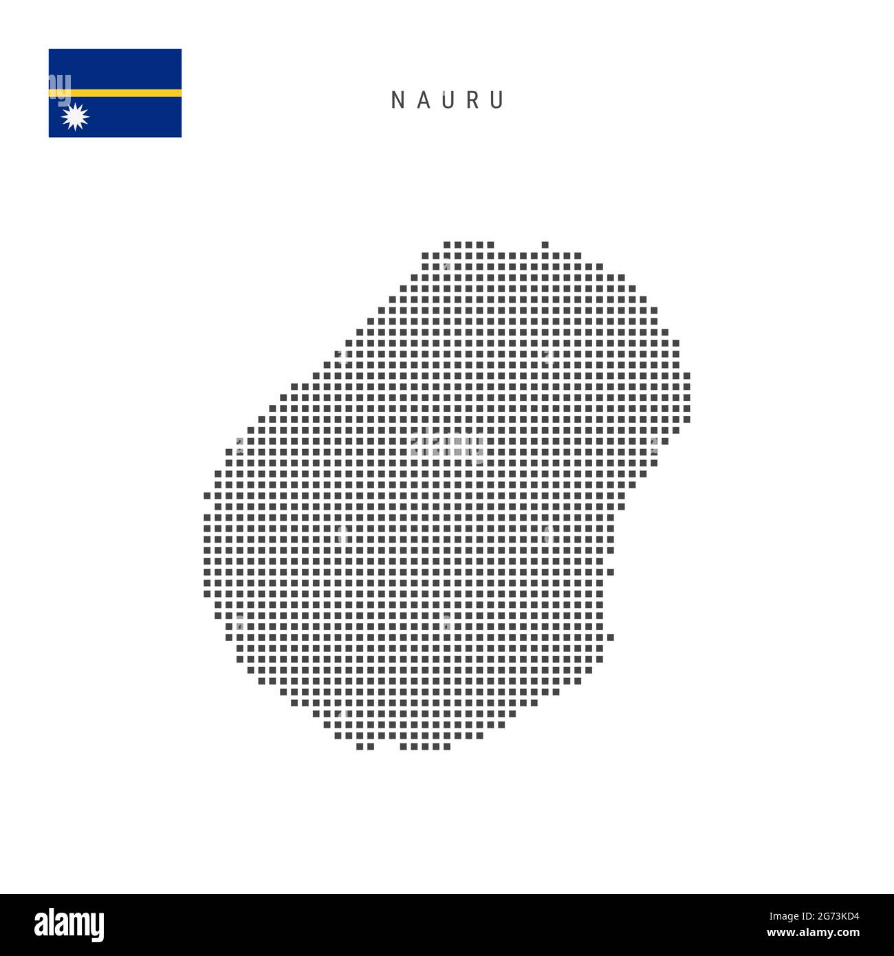Square Dots Pattern Map Of Nauru Nauruan Dotted Pixel Map With